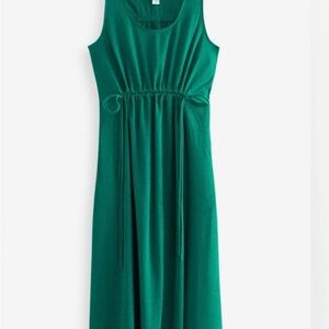 NWOT Athleta Echo Midi Sleeveless Dress Emerald Green